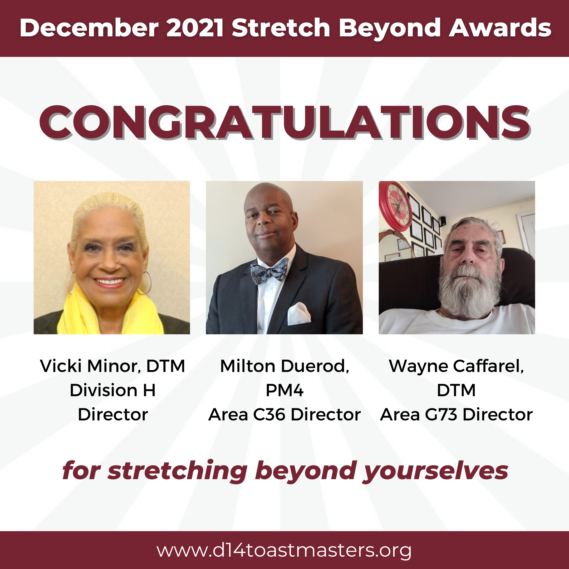 December 2021 Stretch Beyond Awards